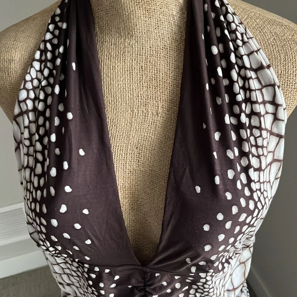 Carmen Marc Valvo Halter Tankini Swim top Medium NEW